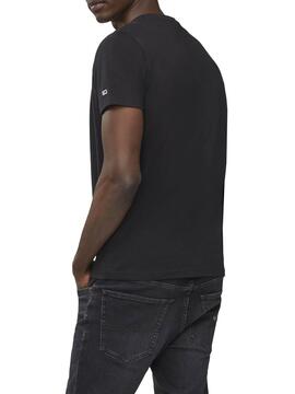 T-Shirt Tommy Jeans Contrast Nero per Uomo