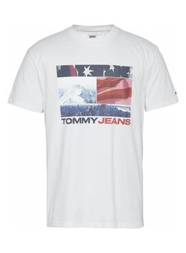 T-Shirt Tommy Jeans Foto Graphic Bianco Uomo