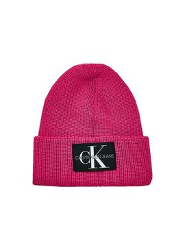 Cappello Knitted Calvin Klein Pink Mohair per Donna