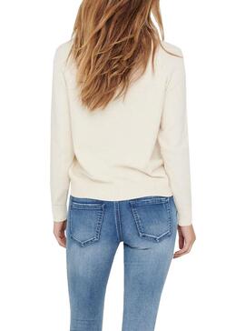 Pullover Only Lesly Beige per Donna
