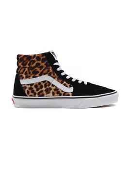 Sneaker Vans Sk8-Hi Leopard Nero per Donna
