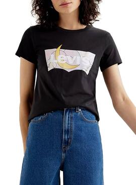 T-Shirt Levis The Perfect Tee Nero per Donna