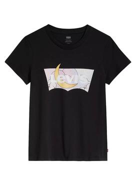 T-Shirt Levis The Perfect Tee Nero per Donna