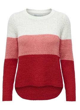 Pullover Only Geena Rosso per Donna