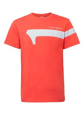 T-Shirt G-Star Reflective Graphic Naranja Uomo