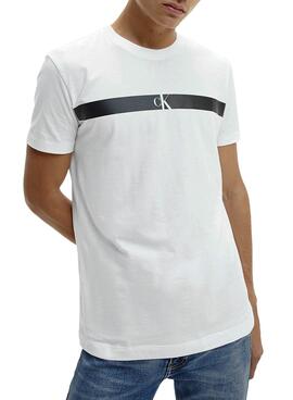 T-Shirt Calvin Klein Horizontal Bianco Uomo