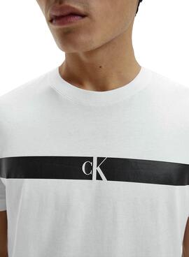 T-Shirt Calvin Klein Horizontal Bianco Uomo