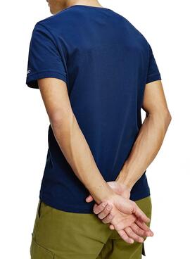 T-Shirt Tommy Jeans Corp Logo Blu Navy per Uomo