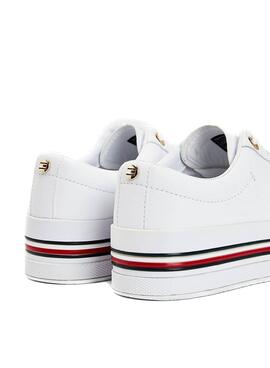 Sneaker Tommy Hilfiger Corporate Flatform Blanc