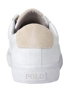 Sneaker Polo Ralph Lauren Tela Bianco Uomo