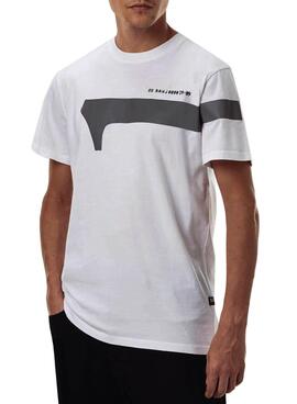 T-Shirt G-Star Reflective Graphic Bianco Uomo