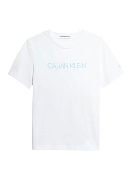 T-Shirt Calvin Klein Istituzional Bianco Bambino