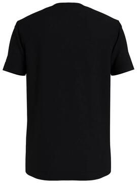 T-Shirt Calvin Klein Logo Piping Nero per Bambino