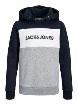 Felpa Jack & Jones Elogo Blu Navy per Bambino