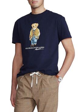T-Shirt Polo Ralph Lauren Orso Blu Navy per Uomo