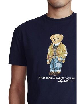 T-Shirt Polo Ralph Lauren Orso Blu Navy per Uomo