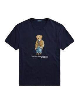 T-Shirt Polo Ralph Lauren Orso Blu Navy per Uomo