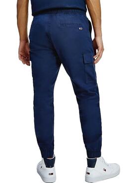 Pantaloni Tommy Jeans Cargo Jogger Marino Blu Navy Uomo