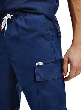 Pantaloni Tommy Jeans Cargo Jogger Marino Blu Navy Uomo