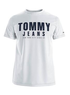 T-Shirt Tommy Jeans Center Chest Bianco Uomo
