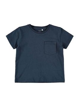 T-Shirt Name It Somic Blu Navy per Bambino