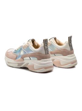 Sneaker Pepe Jeans Sinyu Reflect Argento Donna