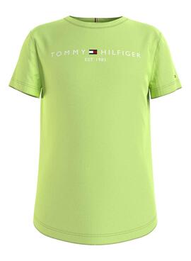 T-Shirt Tommy Hilfiger Essential Verde per Bambina