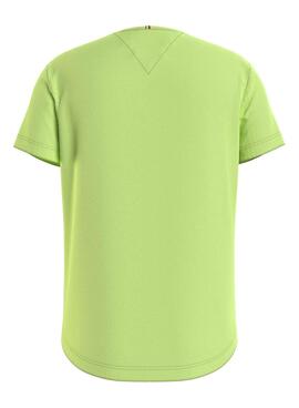 T-Shirt Tommy Hilfiger Essential Verde per Bambina