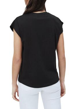 T-Shirt Pepe Jeans Bloom Nero per Donna