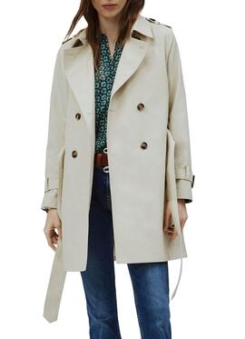 Trench Pepe Jeans Tania Beige per Donna