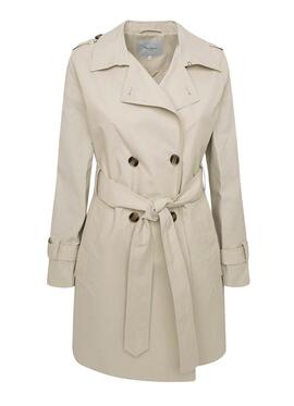Trench Pepe Jeans Tania Beige per Donna