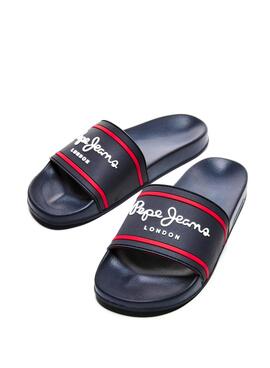 Flip flops Pepe Jeans Slider Blu Navy per Uomo
