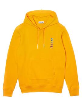 Felpa Lacoste Polaroid Giallo per Uomo