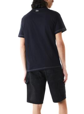 T-Shirt Lacoste TH0061 Blu Navy per Uomo