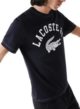 T-Shirt Lacoste TH0061 Blu Navy per Uomo