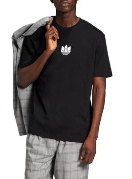 T-Shirt Adidas 3D Trefoil Nero per Uomo