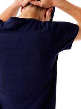 T-Shirt Lacoste Logo 3D Blu Navy per Uomo