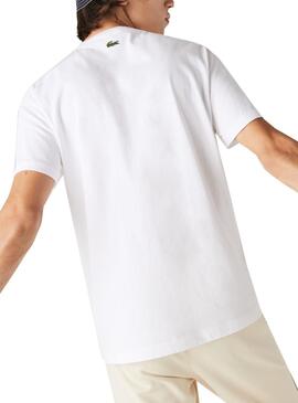 T-Shirt Lacoste Logo oversize Bianco per Uomo