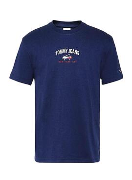 T-Shirt Tommy Jeans Timeless Blu Navy per Uomo