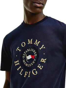 T-Shirt Tommy Hilfiger Icon Coin Blu Navy Uomo