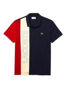 Polo Lacoste Colore Block Blu Navy per Uomo