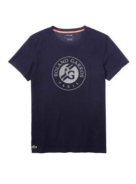 T-Shirt Lacoste Roland Garros Blu Navy Uomo