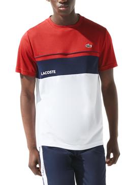 T-Shirt Lacoste Sport Traspirante Rosso Uomo