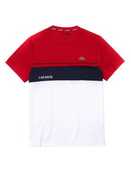 T-Shirt Lacoste Sport Traspirante Rosso Uomo