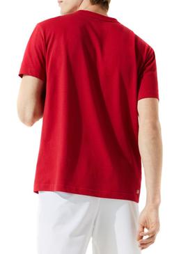 T-Shirt Lacoste Sport Basic Rosso per Uomo