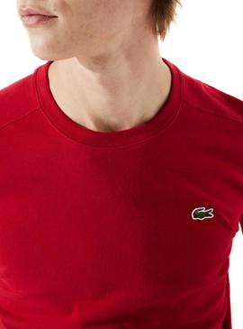 T-Shirt Lacoste Sport Basic Rosso per Uomo