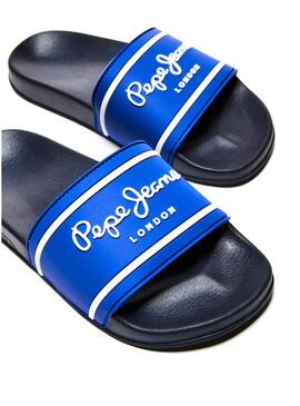 Flip flops Pepe Jeans Slider Blu per Bambino