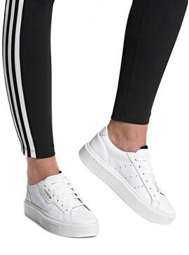 Sneaker Adidas Sleek Super Bianco per Donna