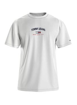 T-Shirt Tommy Jeans Timeless Bianco per Uomo