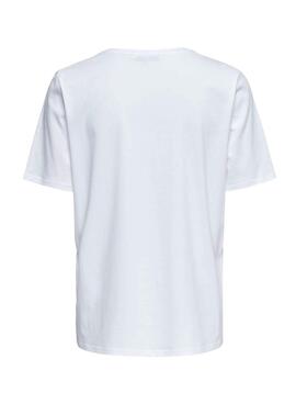 T-Shirt Only Only Bianco per Donna